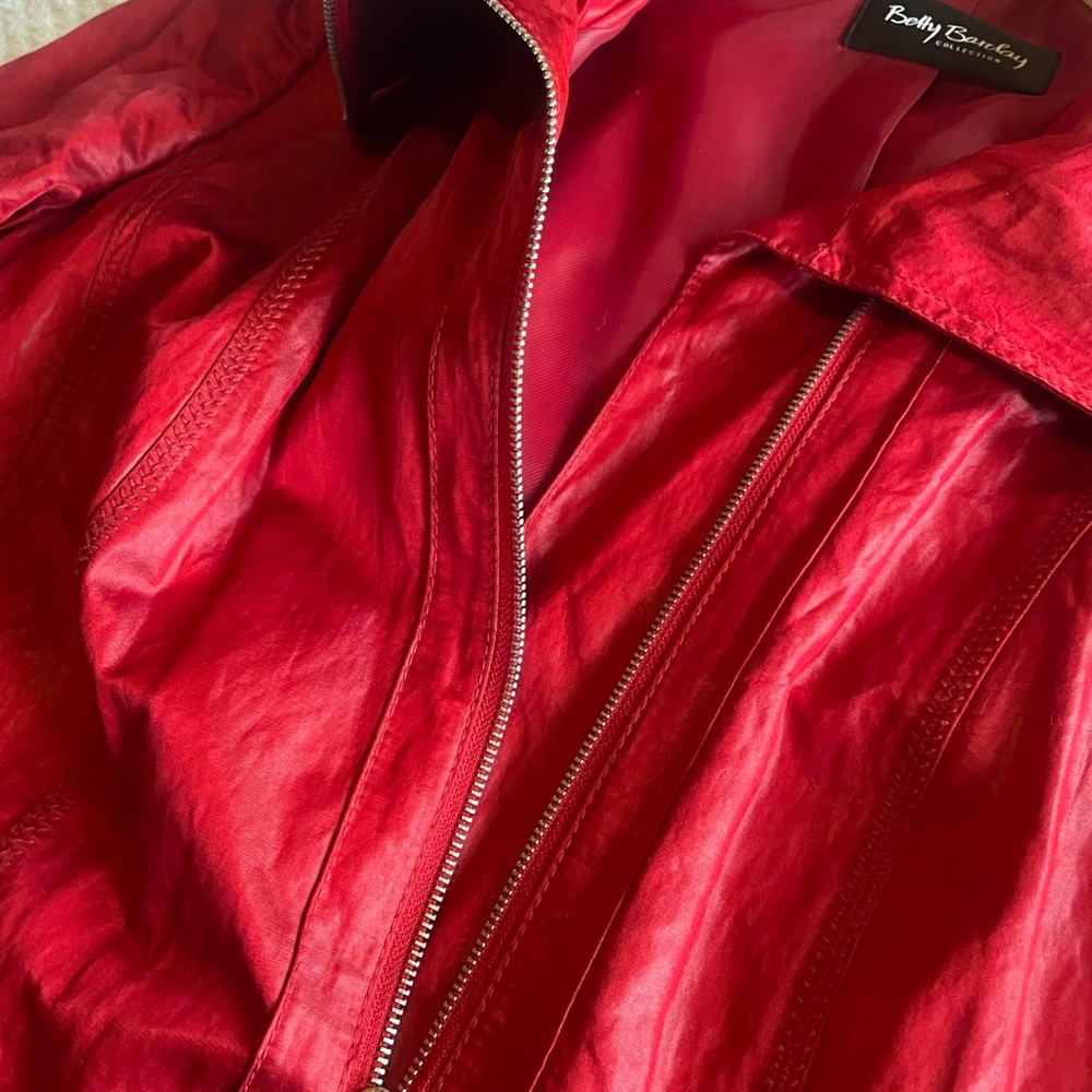 🌹 Vintage Betty Barclay Red Jacket EUC